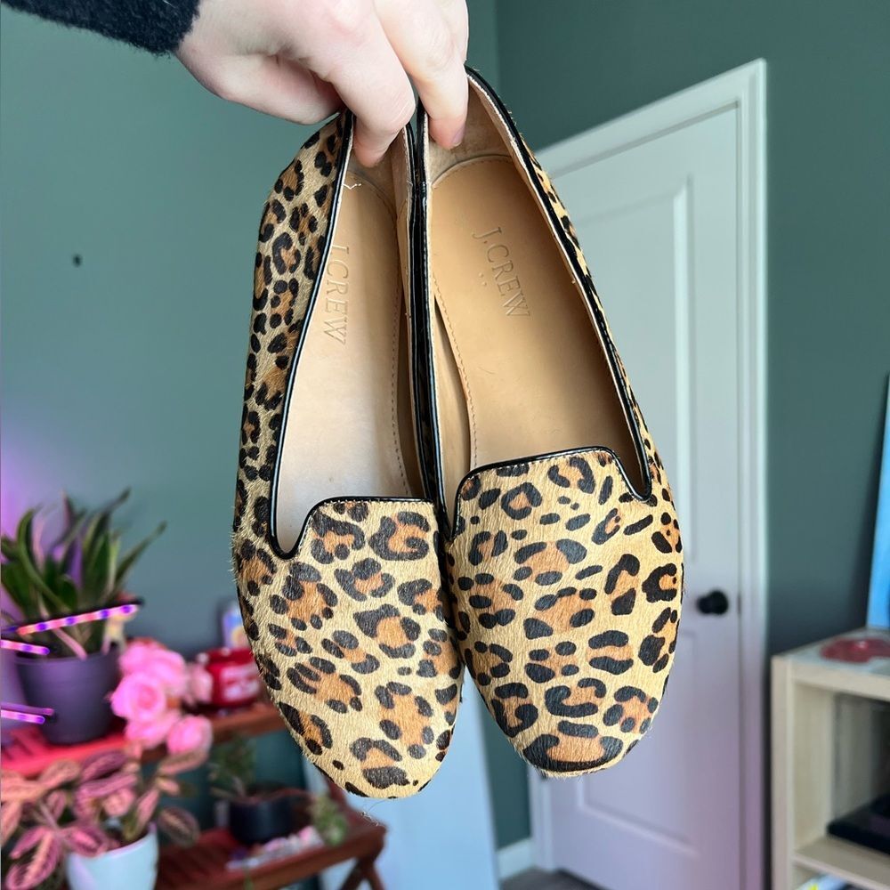 Jcrew leopard print flats